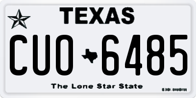 TX license plate CUO6485