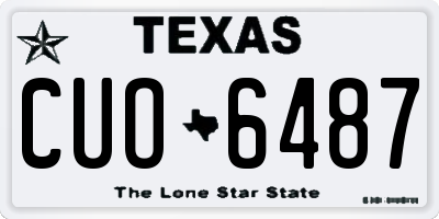 TX license plate CUO6487