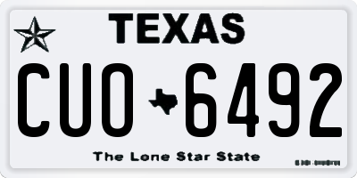 TX license plate CUO6492