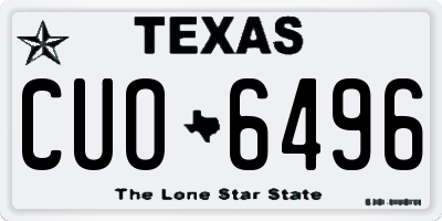 TX license plate CUO6496