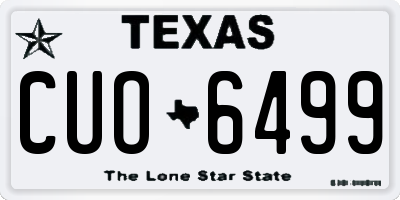 TX license plate CUO6499