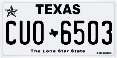 TX license plate CUO6503