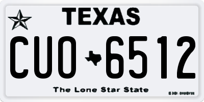 TX license plate CUO6512