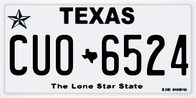 TX license plate CUO6524
