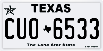 TX license plate CUO6533