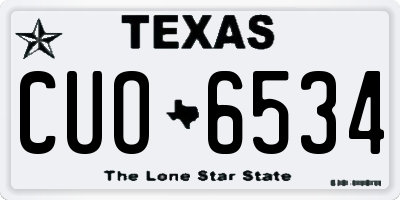 TX license plate CUO6534
