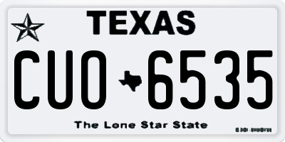 TX license plate CUO6535