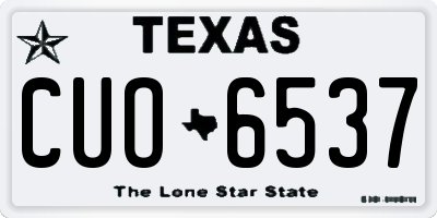 TX license plate CUO6537