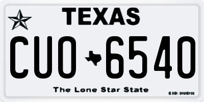 TX license plate CUO6540