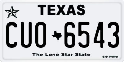 TX license plate CUO6543