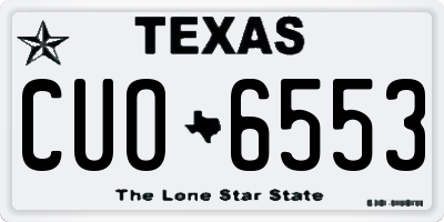 TX license plate CUO6553