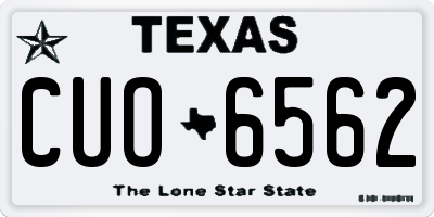 TX license plate CUO6562