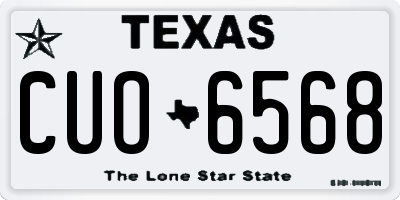 TX license plate CUO6568