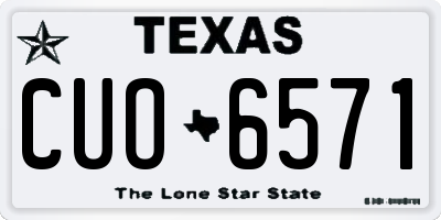 TX license plate CUO6571