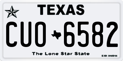 TX license plate CUO6582