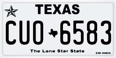 TX license plate CUO6583