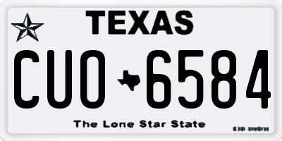 TX license plate CUO6584