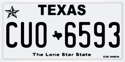 TX license plate CUO6593