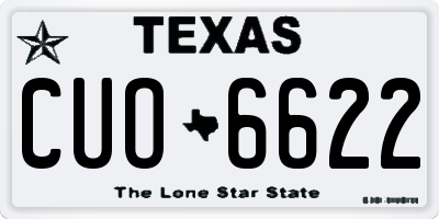 TX license plate CUO6622
