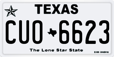 TX license plate CUO6623