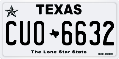 TX license plate CUO6632