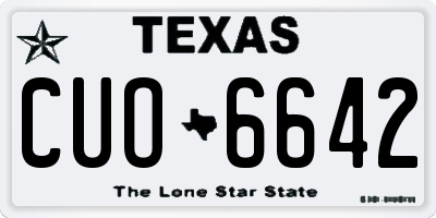 TX license plate CUO6642