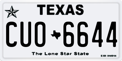 TX license plate CUO6644