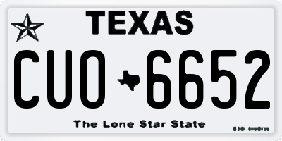 TX license plate CUO6652