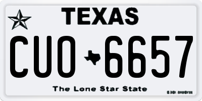 TX license plate CUO6657