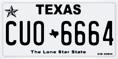 TX license plate CUO6664