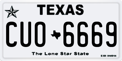 TX license plate CUO6669