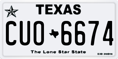 TX license plate CUO6674