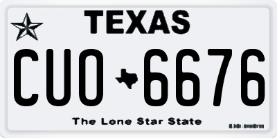 TX license plate CUO6676