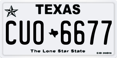 TX license plate CUO6677