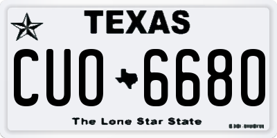 TX license plate CUO6680