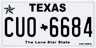 TX license plate CUO6684