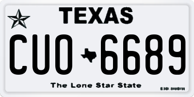 TX license plate CUO6689