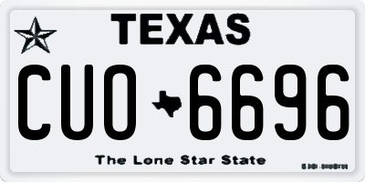 TX license plate CUO6696
