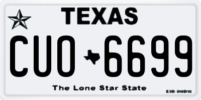 TX license plate CUO6699