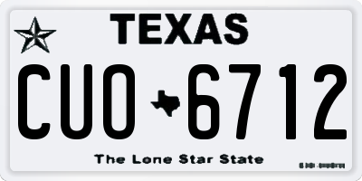 TX license plate CUO6712