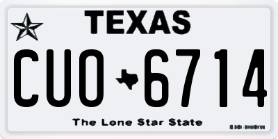 TX license plate CUO6714