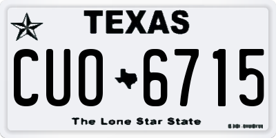 TX license plate CUO6715