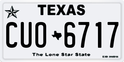 TX license plate CUO6717