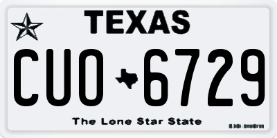 TX license plate CUO6729