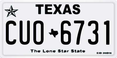 TX license plate CUO6731