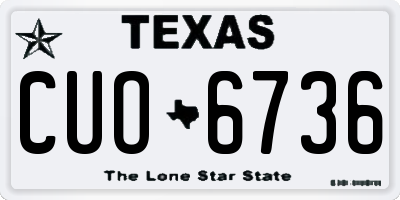 TX license plate CUO6736