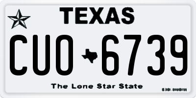 TX license plate CUO6739