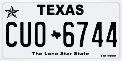 TX license plate CUO6744