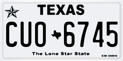 TX license plate CUO6745
