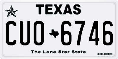 TX license plate CUO6746